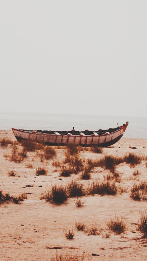 Foto profissional grátis de areia, ausência, barco