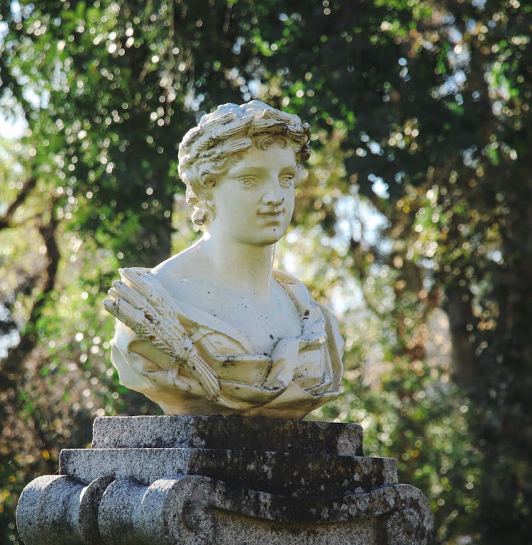 Close Up Of Marble Bust