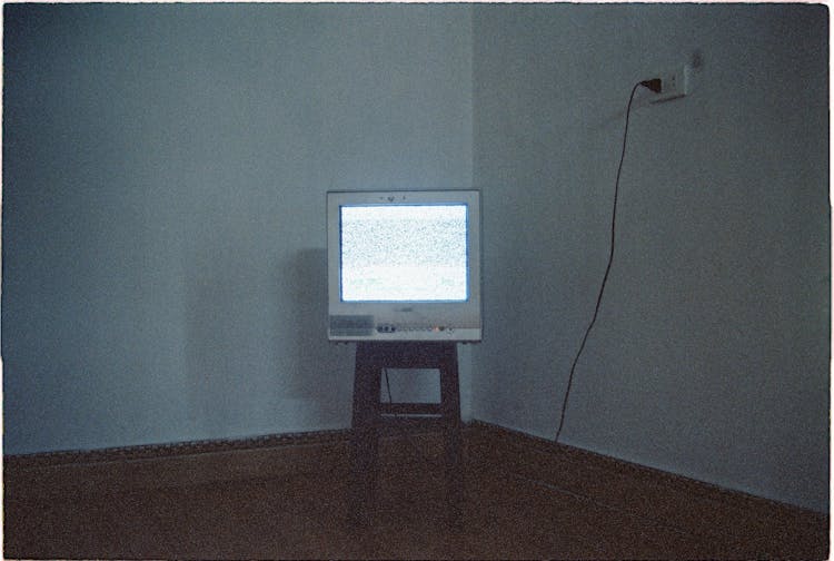 TV On Chair In Corner