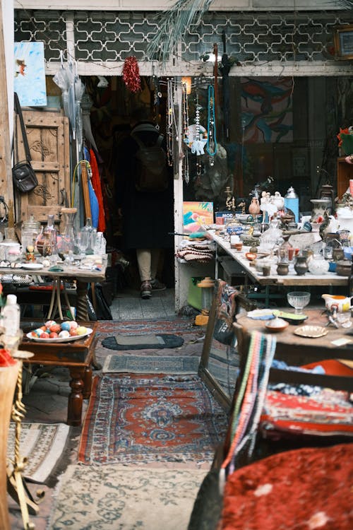 A Bazaar with Antique Items 