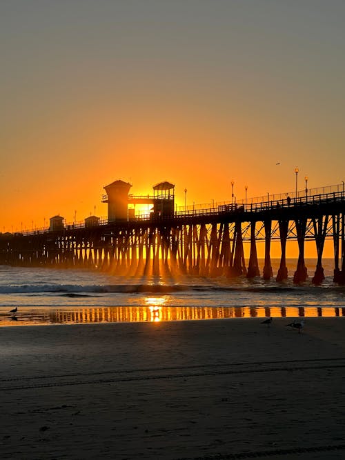 Photos gratuites de californie, côte, coucher de soleil