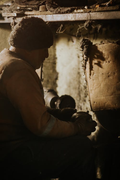 Blacksmith Working in the Workshop 