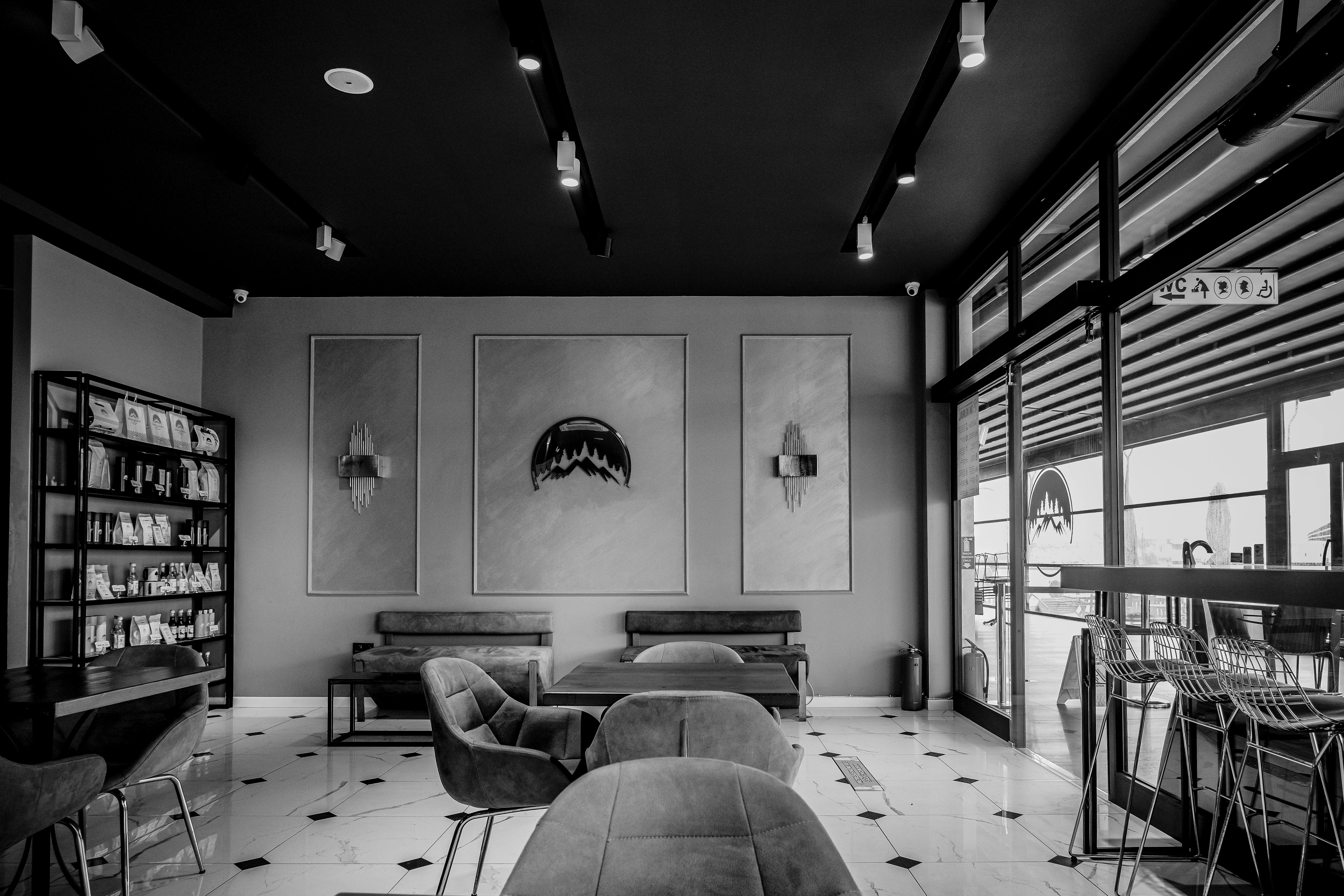 Bulut Kahve modern kafe iç mekanı, İstanbul Kadıköy