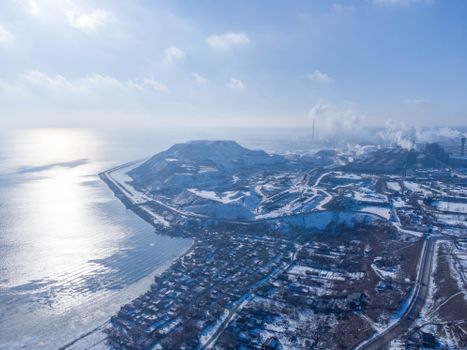 Snow slag Mariupol - January, 2022