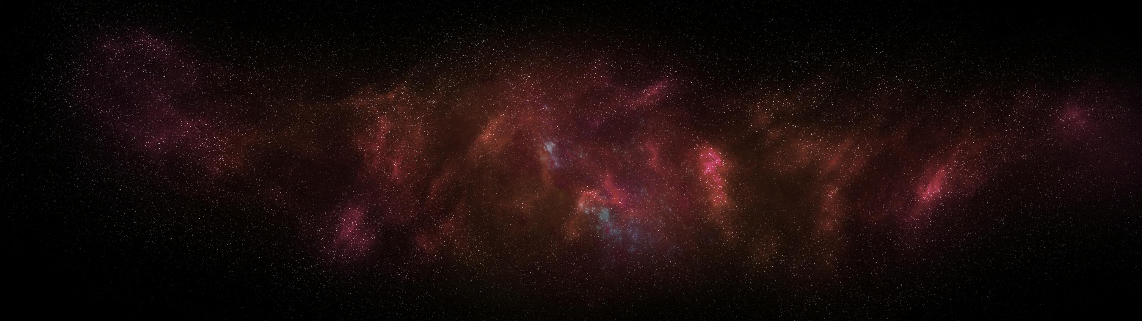 3840 1080 銀河 銀河の壁紙の無料の写真素材