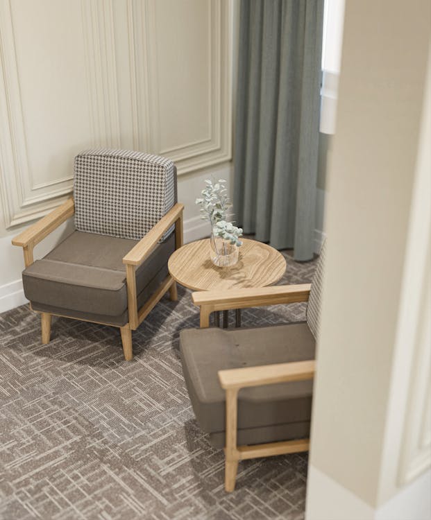 Armchairs and Coffee Table in Room