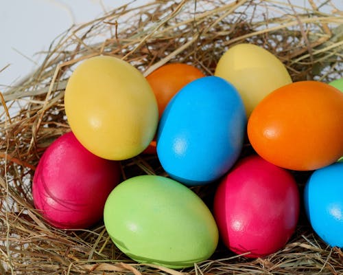 Ingyenes stockfotó dekoráció, festett tojások, húsvét témában
