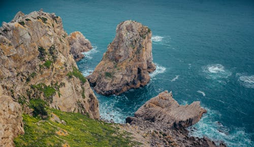 Rock Formations on the Shore, Pointe de Pen Hir, Breton, France 