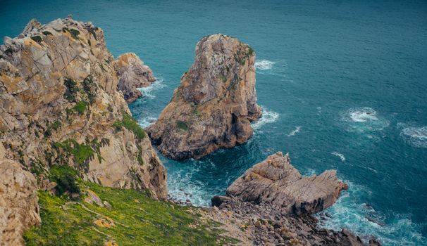 Rock Formations on the Shore, Pointe de Pen Hir, Breton, France 