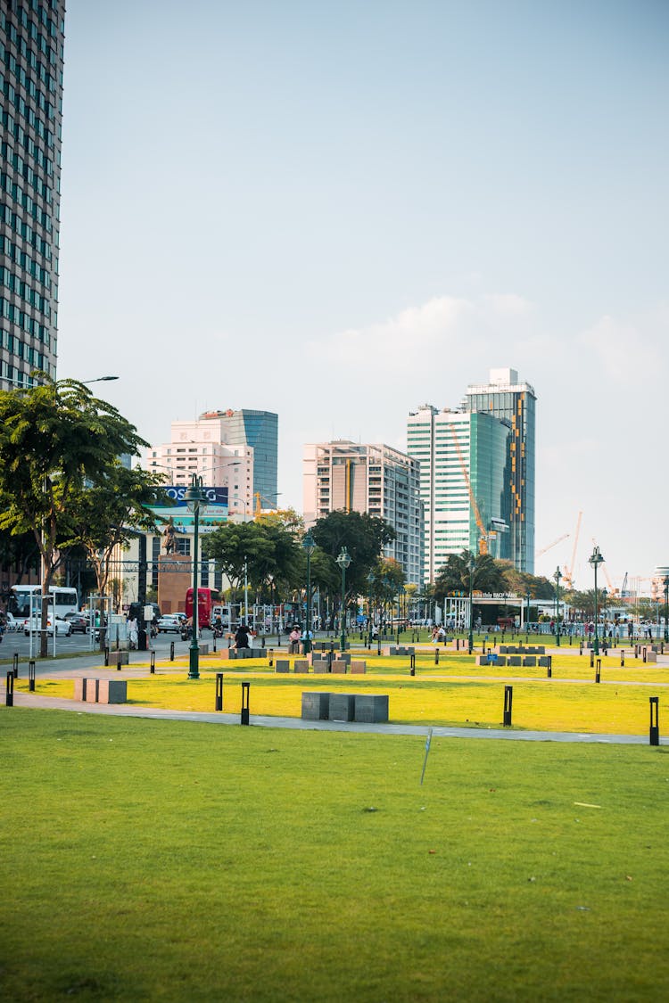 A Green Square In A City