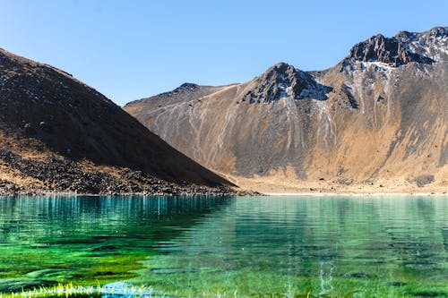 Green Lake at the Foot of the Nevado de Toluca Stratovolcano in Mexico