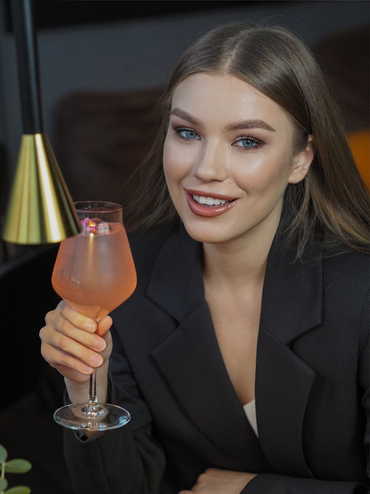 Woman Posing With Cocktail