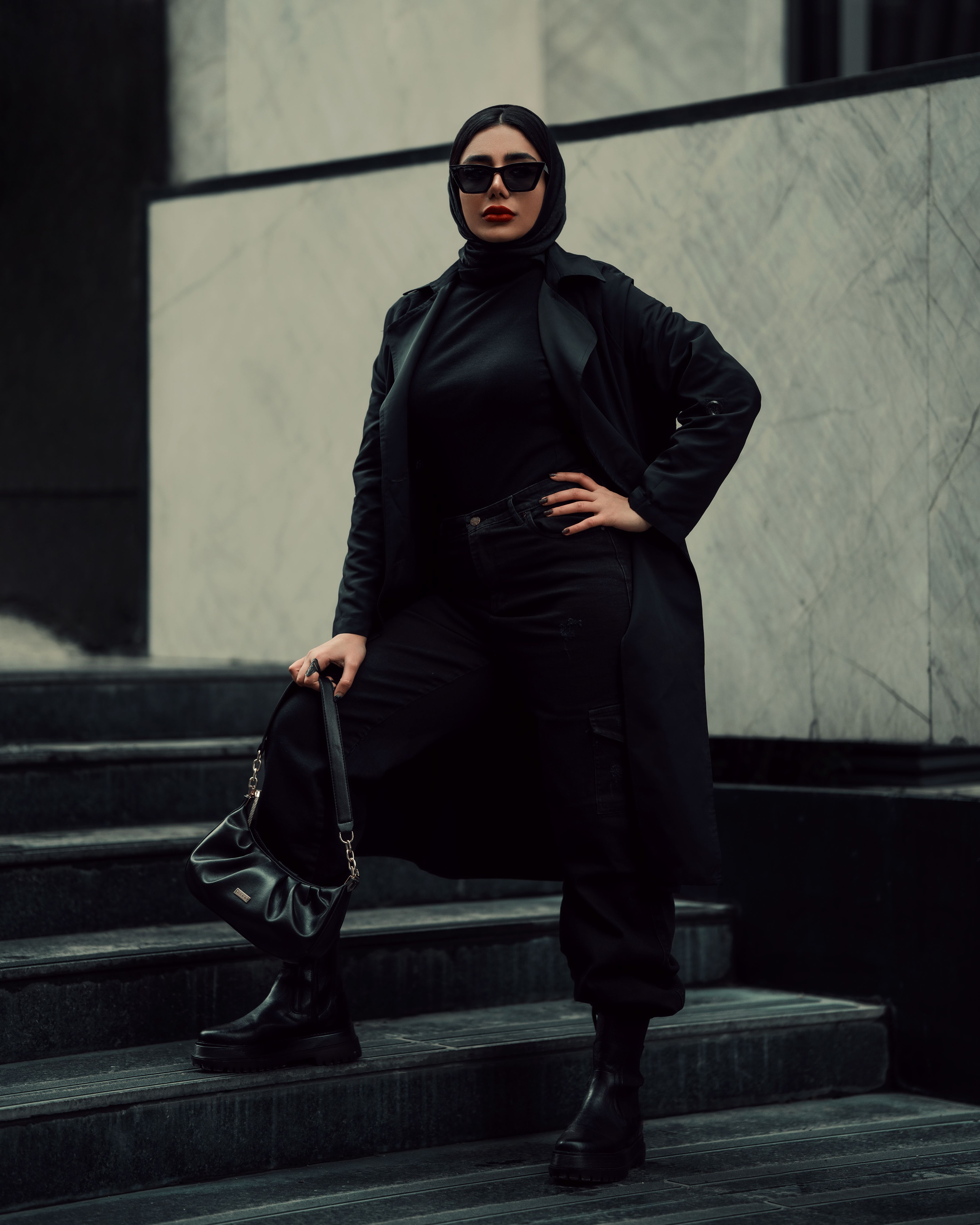 Woman in Hijab and Black Clothes · Free Stock Photo