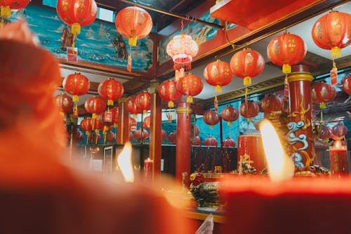 Photo of a Room with Chinese Lanterns