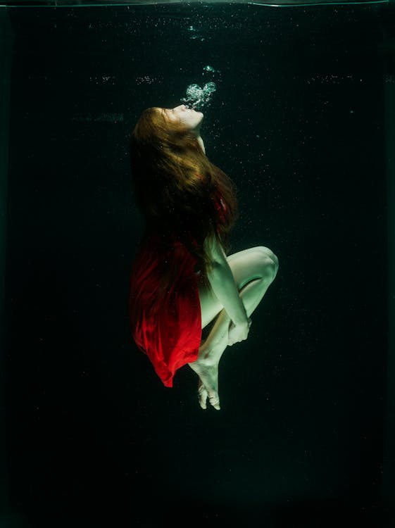 Free Underwater Photo of a Woman Stock Photo