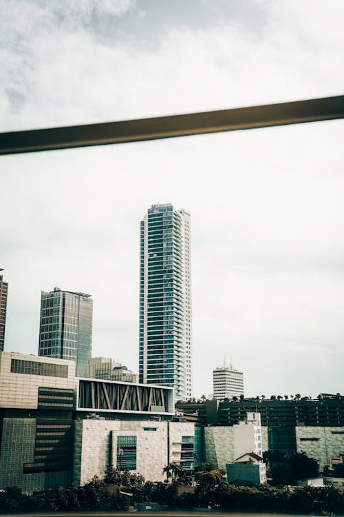 Tall Skyscraper in City Skyline