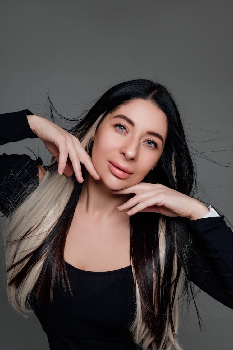 Beautiful Woman Posing In Studio