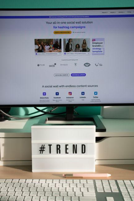 área de trabalho para criação de conteúdo em redes sociais