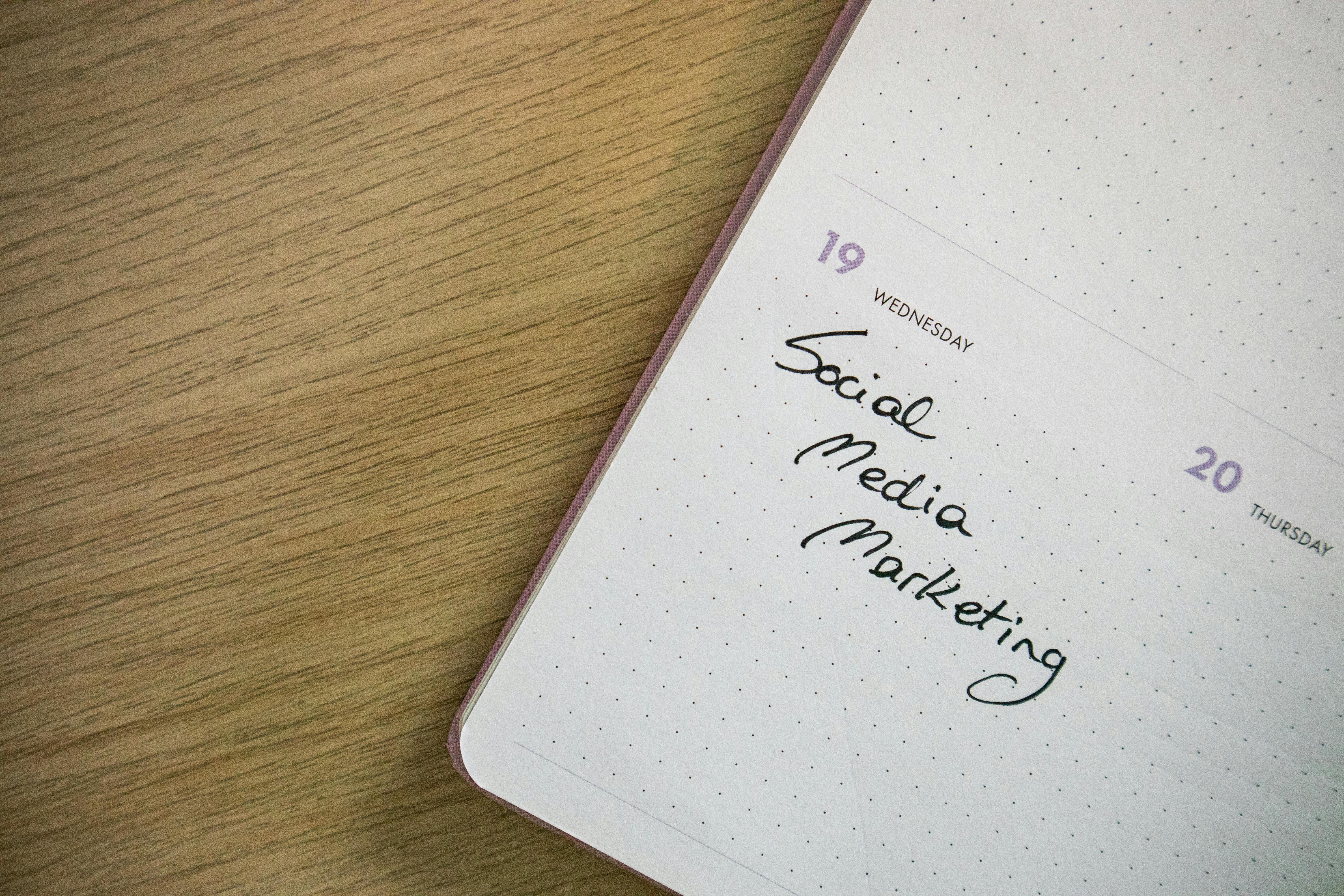 close up of a handwritten note in a calendar