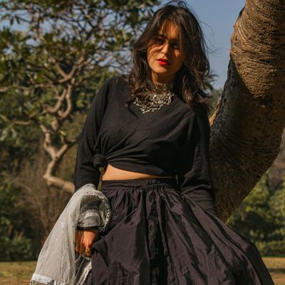 Black Tiered Maxi Skirt
