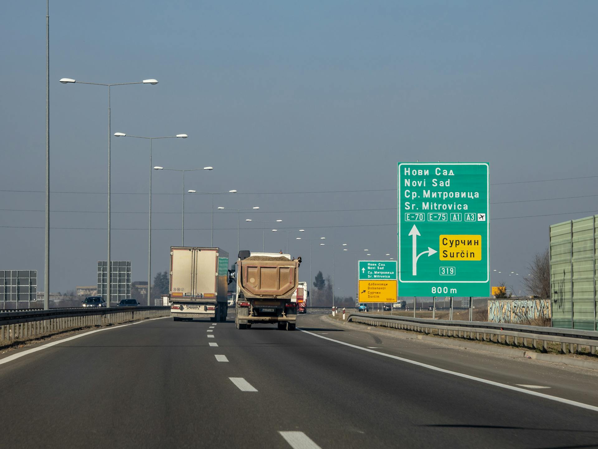 Trucks on an Expressway