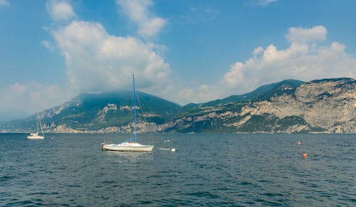 A Sailboat on Lake Garda in Italy 