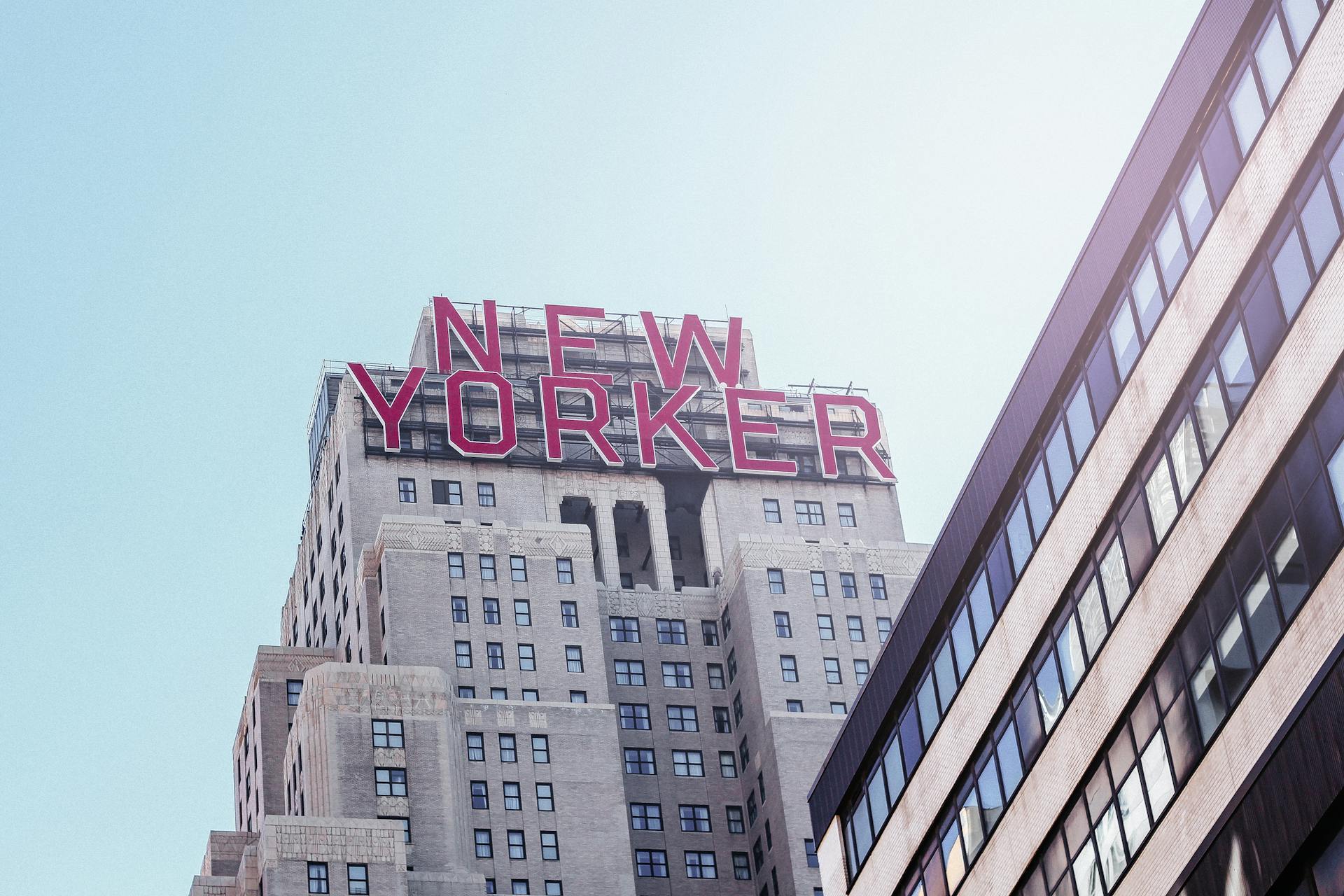 New Yorker Signage on Building