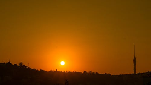 Gratis lagerfoto af appelsin, sol, solnedgangen