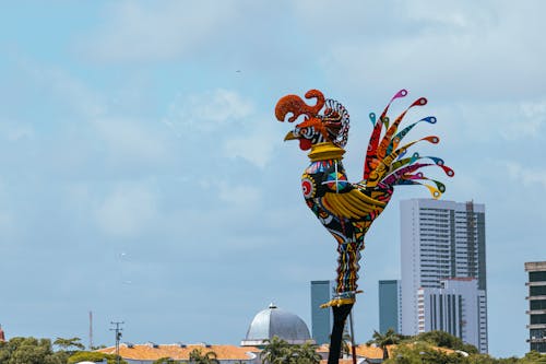 Statue of Chicken at Carnival