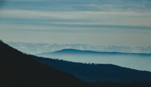 冬季, 剪影, 山 的 免費圖庫相片