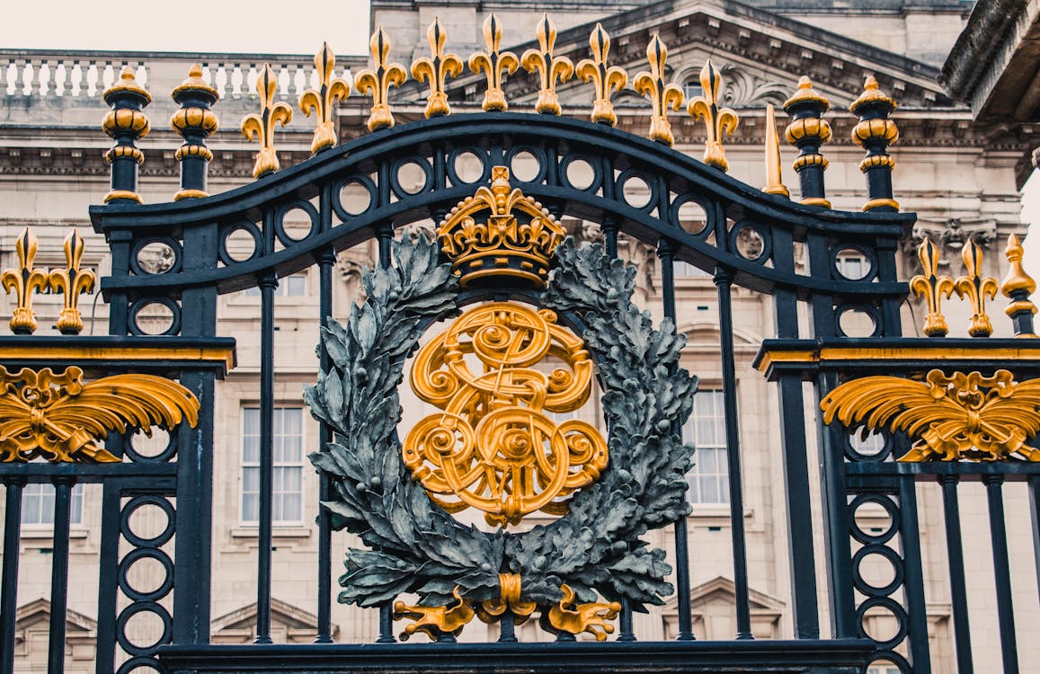 Free Close-Up Of Gate Of Buckingham Palace Stock Photo