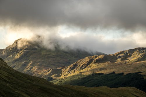 Clouds over Hills in Mountains