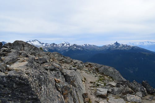 View from a Mountain Peak onto Rocky Mountains 