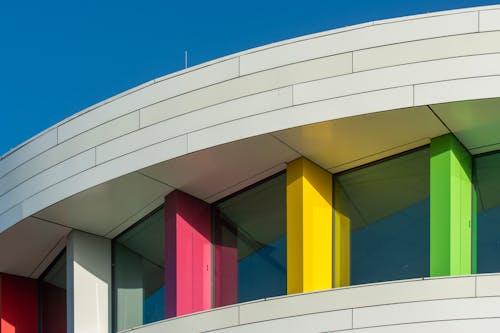 건물, 기하학, 다채로운의 무료 스톡 사진