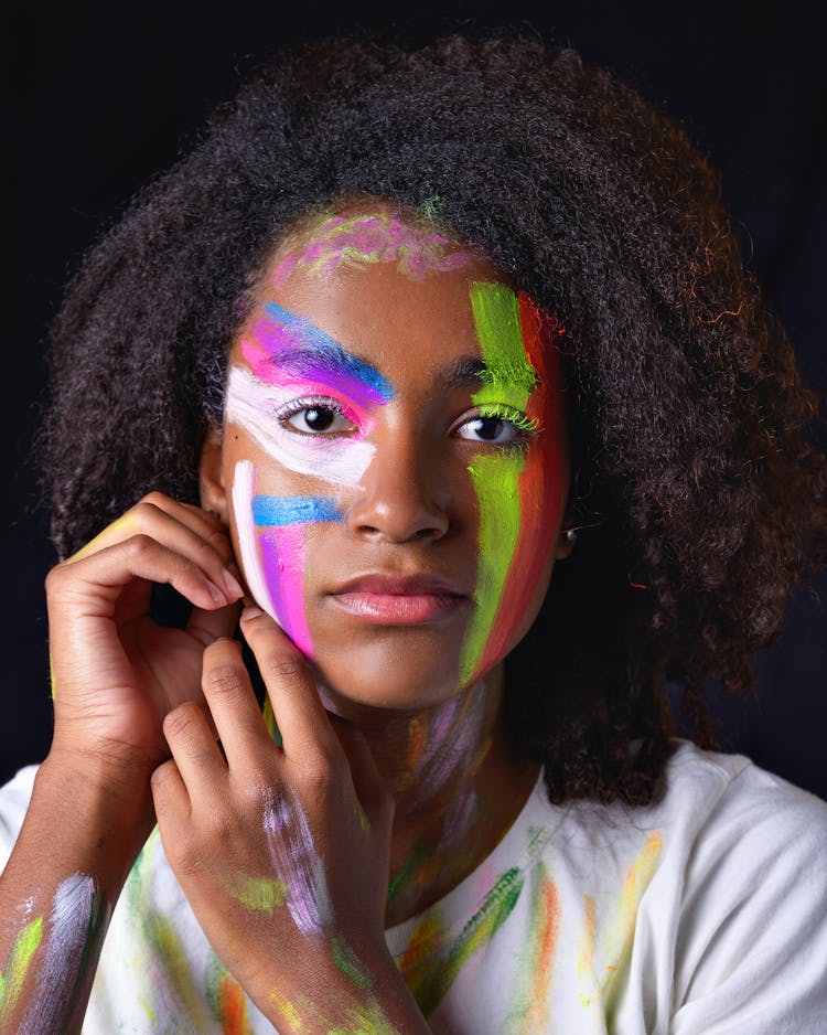 Paints On Woman Face