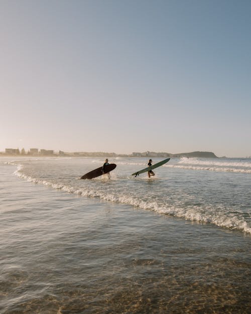 Surfers in Sea