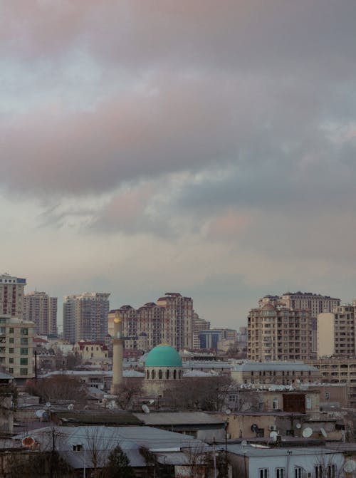 Photo of the City against an Overcast Sky 