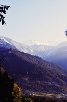 Beautiful view of the majestic mountains in Baijnath, HP, capturing nature's serene beauty.