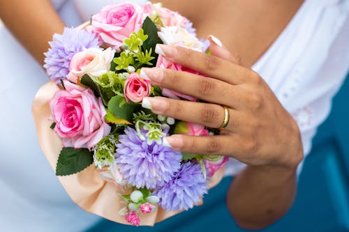Bouquet in Woman Hand