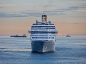 White Cruise Ship on the Sea