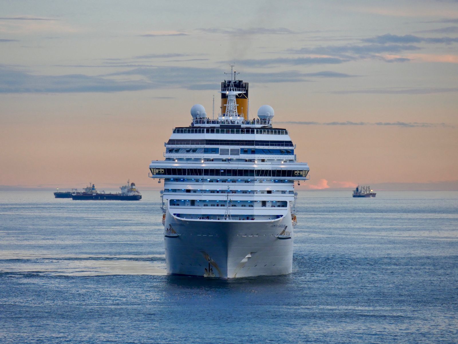 Cruise ship at port