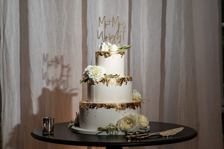 Wedding Cake On A Table 