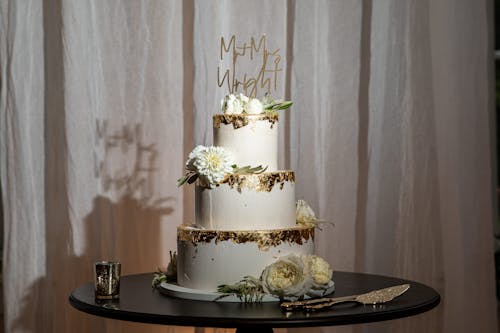 Free Wedding Cake on a Table  Stock Photo