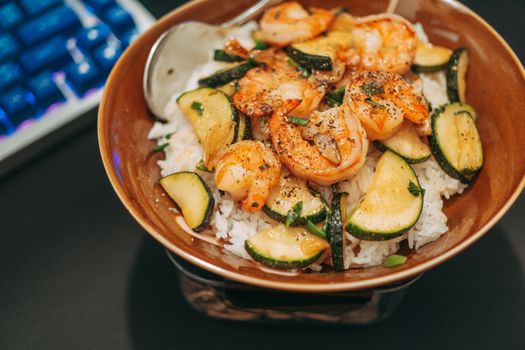 Lunch — Shrimp & Rice Bowl