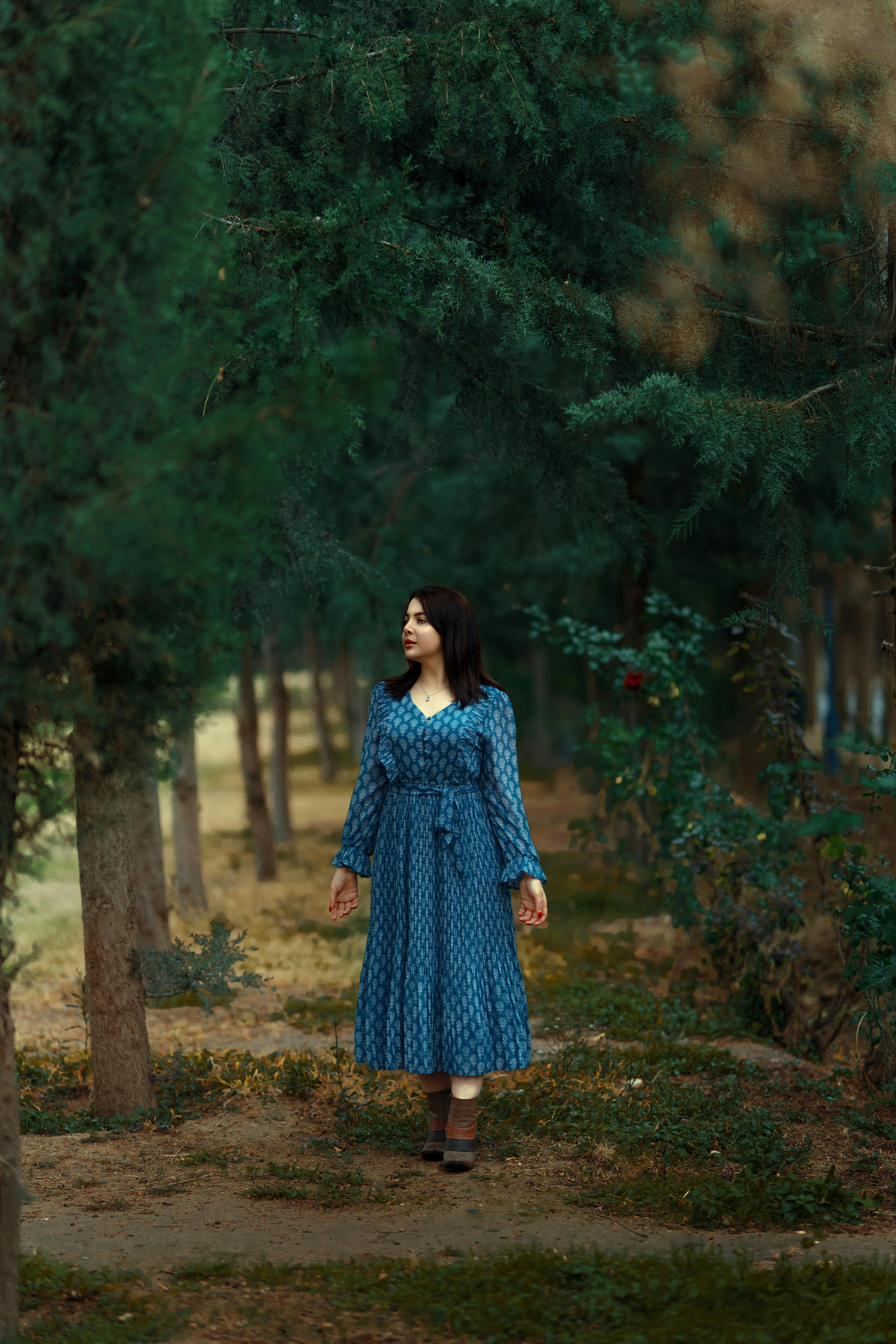 Woodland Forest Blue Dress Woodland Forest Blue Dress