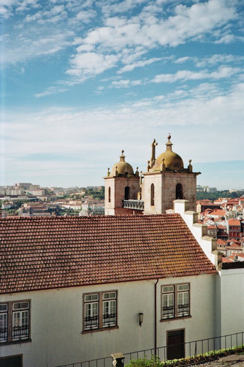 Church Tower in Porto in Sunlight 