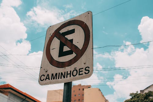 Photo of a Prohibition Road Sign in Portuguese