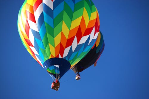 Colored Hot Air Balloons in Sky