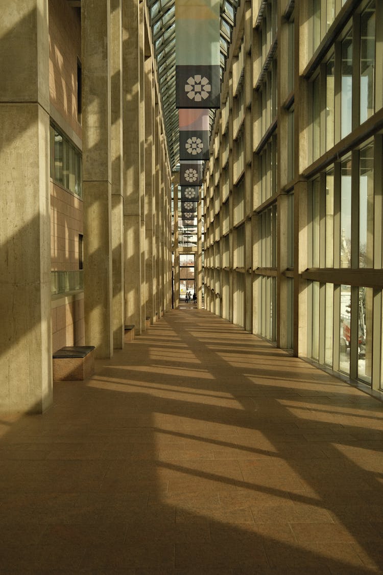 Empty, Sunlit Corridor