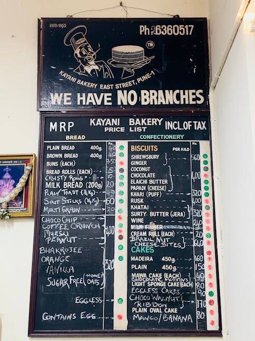 Foto profissional grátis de Índia, lista de preços, menu board